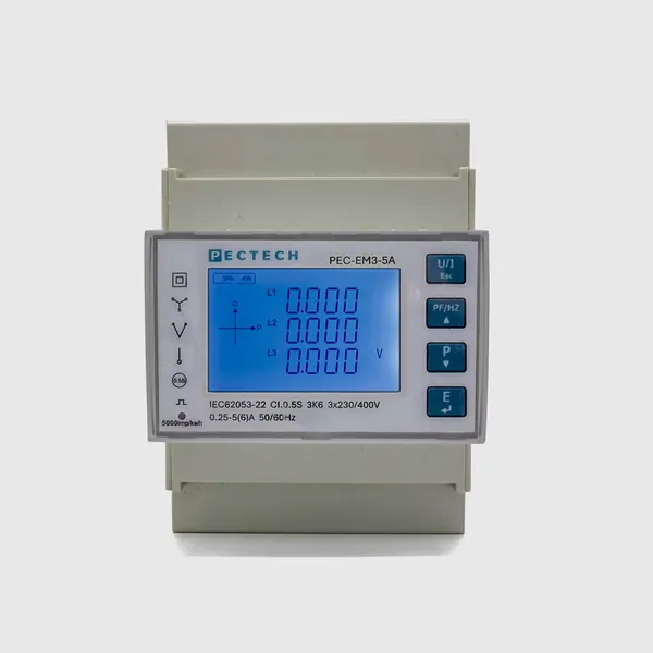 energy meter CON INGRESSO PER TA CON SECONDARIO 333mV o 5 A